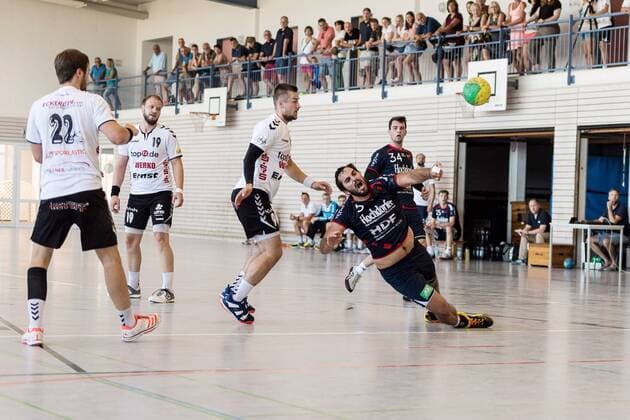 Christian Rau (H2KU, 05), SG H2KU Herrenberg gegen SV 64 Zweibruecken, Handball, Oberliga, Testspiel, 2018 2019, 12.08.2018, SG H2KU Herrenberg gegen SV 64 Zweibruecken, Handball, Oberliga, Testspiel, 2018 2019, 12.08.2018 Haslach Copyright: xEIBNER SaschaxWaltherx EP_SWA