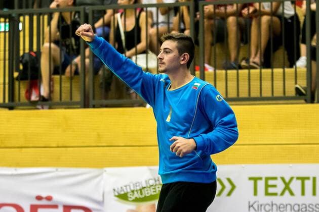 10.08.2018, Josef Welser Sporthalle, Tulln an der Donau, AUT, EHF, M18 Championship 2018, Oesterreich vs Bulgarien, im Bild Rumen Dimitrov (BUL) during the EHF M18 Championship 2018 Match between Austria and Bulgaria at the Josef Welser Sporthalle, Tulln on the Danube, Austria on 2018 08 10. Tulln an der Donau