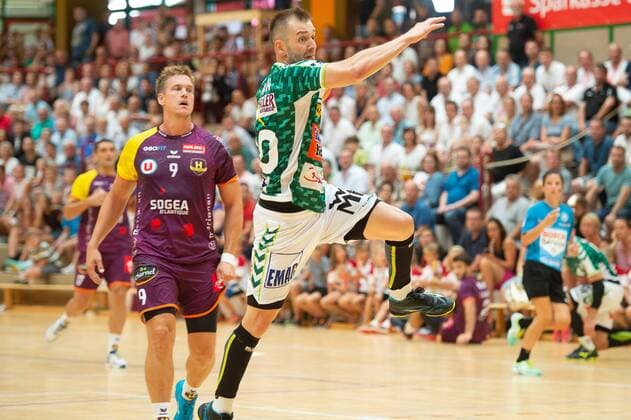20 Tomas Urban (Frisch Auf Göppingen), HBC Nantes vs. Frisch Auf! Göppingen, Sparkassencup 2018, Handball, Herren, 1.Bundesliga, Ligue Nationale de Handball, 12.08.2018, Sparkassen-Cup Ehingen 2018, 12.08.2018 Ehingen Copyright: xEIBNER Michael_Schmidtx EP_MST