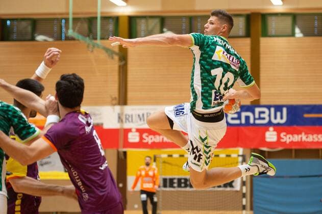 10 Sebastian Heymann (Frisch Auf Göppingen), HBC Nantes vs. Frisch Auf! Göppingen, Sparkassencup 2018, Handball, Herren, 1.Bundesliga, Ligue Nationale de Handball, 12.08.2018, Sparkassen-Cup Ehingen 2018, 12.08.2018 Ehingen Copyright: xEIBNER Michael_Schmidtx EP_MST