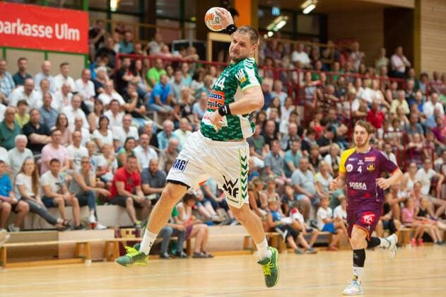 44 Kresimir Kozina (Frisch Auf Göppingen), HBC Nantes vs. Frisch Auf! Göppingen, Sparkassencup 2018, Handball, Herren, 1.Bundesliga, Ligue Nationale de Handball, 12.08.2018, Sparkassen-Cup Ehingen 2018, 12.08.2018 Ehingen Copyright: xEIBNER Michael_Schmidtx EP_MST