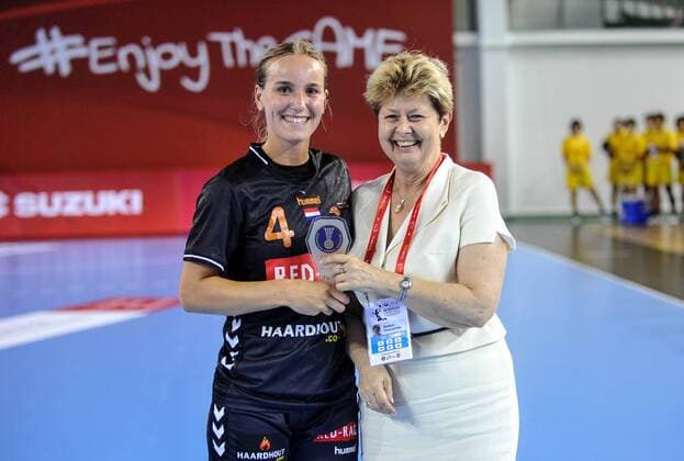 2018.08.12 Kielce Pilka reczna Mlodziezowe Mistrzostwa Swiata w Pilce Recznej Kobiet do lat 18 Rosja - Holandia N z Nikita Van Der Vliet Foto Rafal Rusek PressFocus 2018.08.12 Kielce Handball IHF Youth U18 Womens World Championship WM Weltmeisterschaft 2018 Russia - Netherlands Nikita Van Der Vliet Credit: Rafal Rusek PressFocus NEWSPIX.PL --- Newspix.pl FRANCE OUT!  20180812PF_RR089