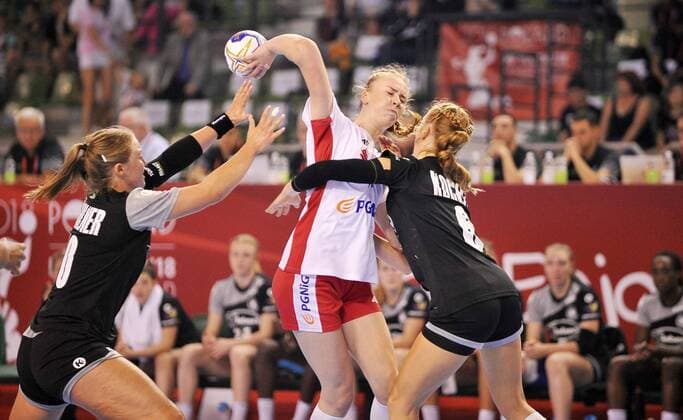 2018.08.12 Kielce Pilka reczna Mlodziezowe Mistrzostwa Swiata w Pilce Recznej Kobiet do lat 18 Polska - Niemcy N z Haric Gabriela Foto Lukasz Sobala Press Focus 2018.08.12 Kielce Handball IHF Youth U18 Womens World Championship WM Weltmeisterschaft 2018 Poland - Germany Haric Gabriela Credit: Lukasz Sobala Press Focus NEWSPIX.PL --- Newspix.pl FRANCE OUT!  20180812PF_PF121