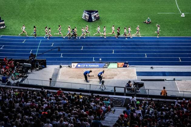 Berlin, Deutschland, 12.08.2018: Feature beim 5000m Finale der Frauen bei der Leichtathletik Europameisterschaften 2018 im Olympiastadion.