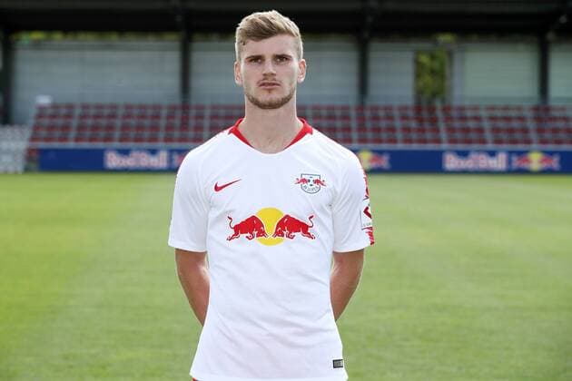 RB Leipzig Fussball Saison 2018-19 Timo Werner; RasenBallsport Leipzig , Fussball, 1. Bundesliga, Porträttermin 2018 2019 , Leipzig, 10.08.2018. ,