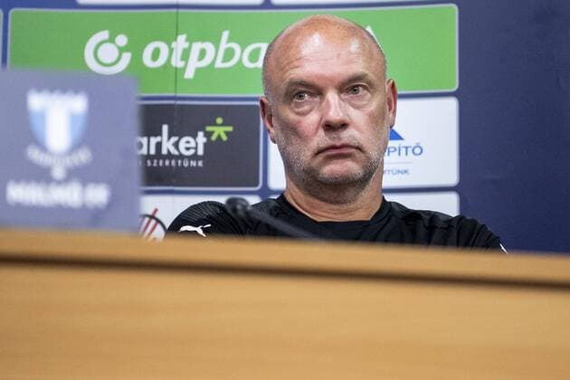180813 Head coach Uwe Rösler during a press conference PK Pressekonferenz ahead of the UEFA Champions League qualifying match between Vidi and Malmö FF on August 13, 2018 in Felcsut. Photo: Ludvig Thunman BILDBYRN kod LT 35515 Copyright: LUDVIGxTHUNMAN BB180813LT034