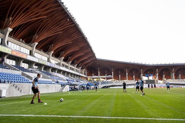 180813 Hugo Andersson of Malmö FF during a practice ahead of the UEFA Champions League qualifying match between Vidi and Malmö FF on August 13, 2018 in Felcsut. Photo: Ludvig Thunman BILDBYRN kod LT 35515 Copyright: LUDVIGxTHUNMAN BB180813LT097