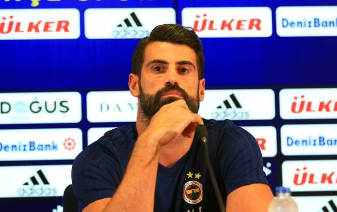 Fenerbahce s Football Team Goalkeeper Volkan Demirel gives a press conference PK Pressekonferenz on the eve of the team s a day before their UEFA Champions League qualification second leg match against Benfica on August 13 , 2018 in Istanbul , Turkey. 