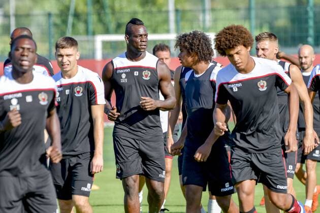 Sport Bilder des Tages Mario Balotelli (OGC Nice) FOOTBALL : OGC Nice - Mario Balotelli Ã l entrainement - Nice - 14 08 2018 NorbertScanella Panoramic 
