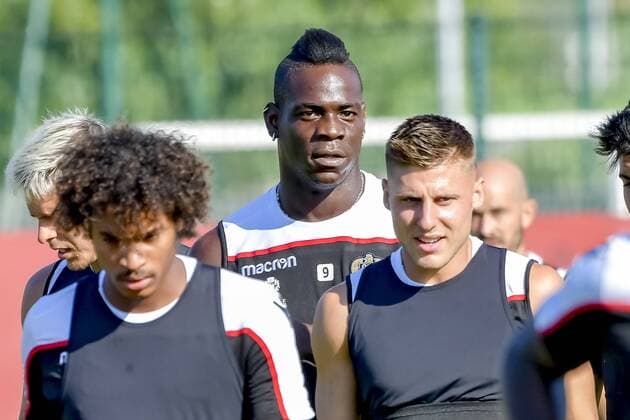 Mario Balotelli (OGC Nice) FOOTBALL : OGC Nice - Mario Balotelli Ã l entrainement - Nice - 14 08 2018 NorbertScanella Panoramic 