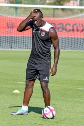 Mario Balotelli (OGC Nice) FOOTBALL : OGC Nice - Mario Balotelli Ã l entrainement - Nice - 14 08 2018 NorbertScanella Panoramic 