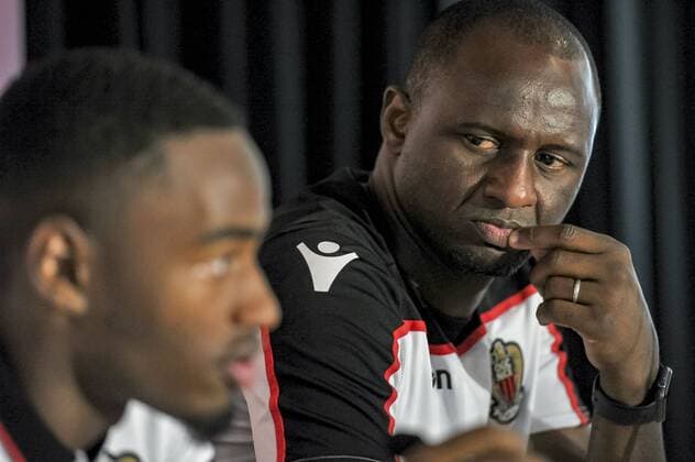 Patrick Vieira (entraineur de l OGC Nice) - Myziane Maolida (OGC Nice) FOOTBALL : OGC Nice - Presentation de Myziane Maolida - Nice - 14 08 2018 NorbertScanella Panoramic 
