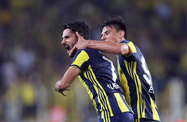 Fenerbahce™s Alper Potuk celebrate his goal during Fenerbahce - Benfica UEFA Champions League Third Qualifying Round Second Game at Ulker Stadium in Istanbul, Turkey, 14th of August, 2018  Copyright: TolgaxAdanali 16086765