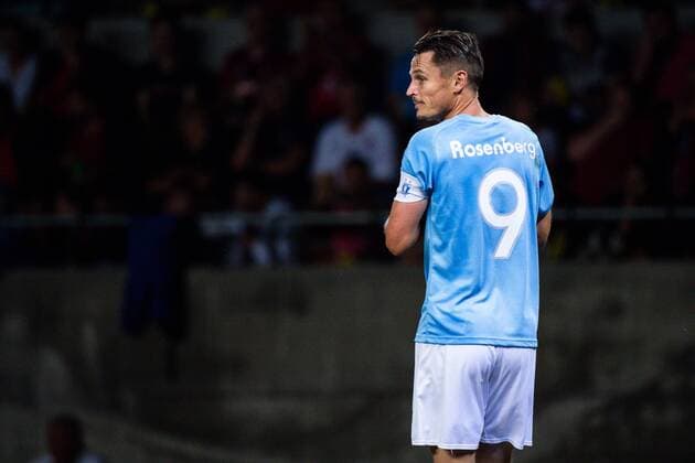 180814 Markus Rosenberg of Malmö FF during the UEFA Champions League qualifying match between Vidi and Malmö FF on August 14, 2018 in Felcsut. Photo: Ludvig Thunman BILDBYRN kod LT 35516 Copyright: LUDVIGxTHUNMAN BB180814LT073