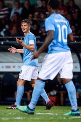 180814 Markus Rosenberg of Malmö FF during the UEFA Champions League qualifying match between Vidi and Malmö FF on August 14, 2018 in Felcsut. Photo: Ludvig Thunman BILDBYRAN kod LT 35516 Copyright: LUDVIGxTHUNMAN BB180814LT076