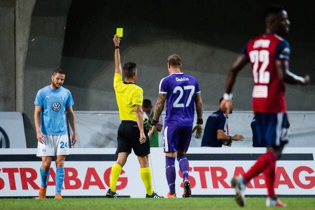 180814 goalkeeper Johan Dahlin of Malmö FF during the UEFA Champions League qualifying match between Vidi and Malmö FF on August 14, 2018 in Felcsut. Photo: Ludvig Thunman BILDBYRN kod LT 35516 Copyright: LUDVIGxTHUNMAN BB180814LT082