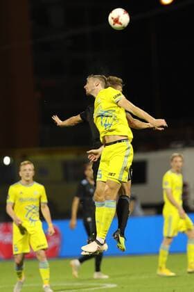 Zagreb, 14.8.2018. - Stadium Maksimir, UEFA Champions League 2018 2019. Third Qualifying Round. GNK Dinamo (dark-blue) - FC Astana (yellow) 1:0 Sergei Maliy (25) 