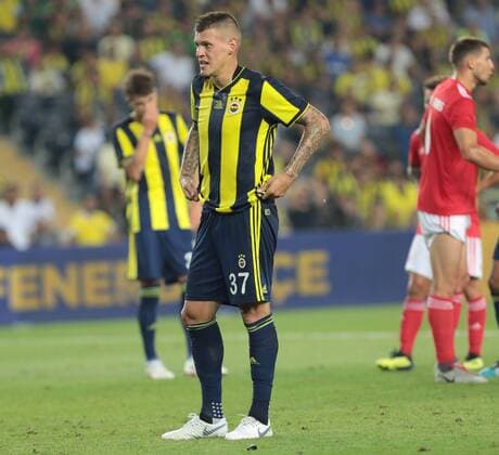 Martin Skrtel of Fenerbahce during the UEFA Champions League qualifying second leg match between Fenerbahce and Benfica at Ulker Arena in Istanbul , Turkey on August 14 , 2018. 