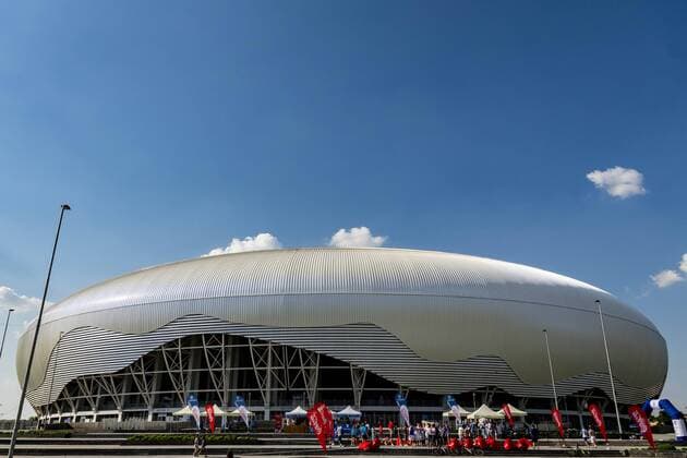 August 16, 2018: Ion Oblemenco Stadium, Craiova, Romania before the begining of the UEFA Europa League qualifications, 3rd round, second leg, game between Universitatea Craiova (ROU) and RB Leipzig (GER).  Copyright: xCatalinxSoarex crfcs16082018123585