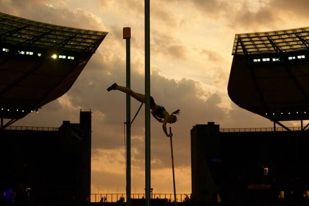 Leichtathletik Berlin 07.08.2018 Europameisterschaften EM European Athletics Championships Day 1 Stabhochsprung Frauen Damen Berliner Olympiastadion Feature Abendstimmung
