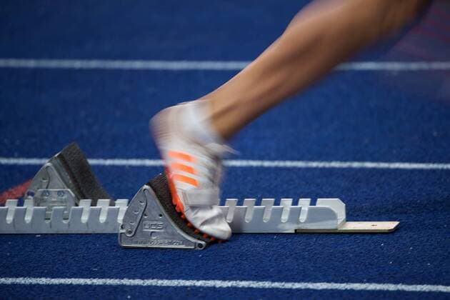 Leichtathletik Berlin 09.08.2018 Europameisterschaften EM European Athletics Championships Day 3 Startblock Start Feature Adidas Schuh Laufschuh Sprint