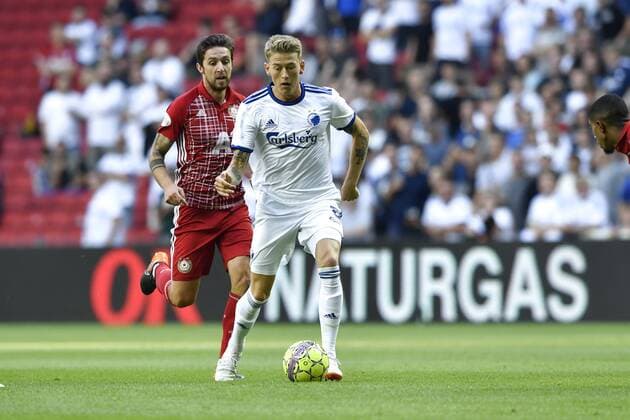 Fußball, EL Quali, FC Kopenhagen - ZSKA Sofia Situation fra kampen. Europa League - FC Koebenhavn vs. PFC CSKA-Sofia i Parken. Torsdag den 16. august 2018. Anders Kjaerbye - Ritzau Scanpix. , Denmark  Copyright: AndersxKjaerbye xRitzauxScanpixx cop104 spdk20180816-183850-L