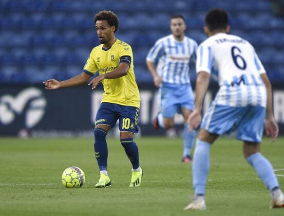 Fußball, EL Quali, Bröndby IF - Spartak Subotica Broendbys Hany Mukhtar (10). Europa League kvalifikation: Broendby IF - Spartak Subotica tredje kvalifikationsrunde, anden kamp paa Broendby Stadion, torsdag den 16. august 2018. , Denmark  Copyright: TariqxMikkelxKhanx cop103 spdk20180816-201829-L