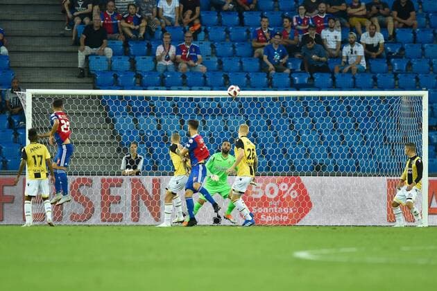 Fußball, EL Quali, FC Basel - Vitesse Arnheim BASEL, 16-08-2018, season 2018 2019, FC Basel - Vitesse, Europa League qualification, third round, FC Basel player Albian Ajeti scoring the 1-0 during the game FC Basel - Vitesse FC Basel - Vitesse  x2401070x