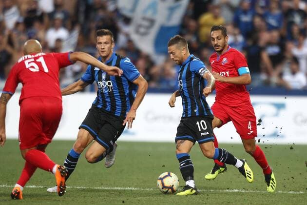 Photo LaPresse Moro Francesco august 16-2018 reggio emilia (Italy) Atalanta vs Hapoel Haifa - third qualifying round Uefa Europa League 2018-2019 - Mapei stadium Reggio Emilia Soccer in the pic: gomez  Copyright: xMoroxFrancesco LaPresse LaPressex