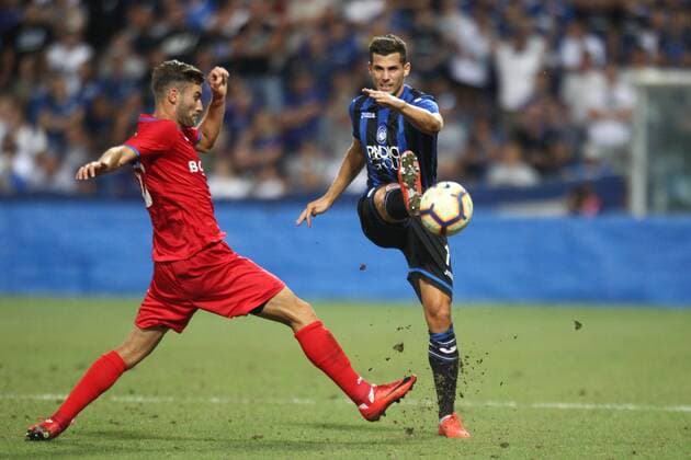 Fußball, EL Quali, Atalanta Bergamo - Hapoel Haifa Photo LaPresse Moro Francesco august 16-2018 reggio emilia (Italy) Atalanta vs Hapoel Haifa - third qualifying round Uefa Europa League 2018-2019 - Mapei stadium Reggio Emilia Soccer in the pic: freuler  Copyright: xMoroxFrancesco LaPresse LaPressex
