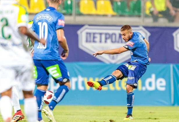 16.08.2018, AEK Arena, Larnaka, CYP, UEFA EL, AEK Larnaka vs SK Puntigamer Sturm Graz, 3. Runde, Rueckspiel , im Bild Sandi Lovric (SK Sturm Graz) during the UEFA Europa League 3rd round, 2nd leg match between AEK Larnaka and FK Puntigamer Sturm Graz at the AEK Arena in Larnaka, Cyprus on 2018 08 16. Larnaka