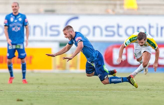 16.08.2018, AEK Arena, Larnaka, CYP, UEFA EL, AEK Larnaka vs SK Puntigamer Sturm Graz, 3. Runde, Rueckspiel , im Bild Sandi Lovric (SK Sturm Graz) during the UEFA Europa League 3rd round, 2nd leg match between AEK Larnaka and FK Puntigamer Sturm Graz at the AEK Arena in Larnaka, Cyprus on 2018 08 16. Larnaka