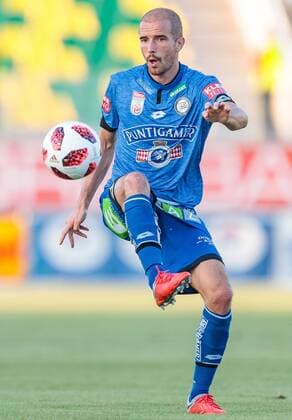 16.08.2018, AEK Arena, Larnaka, CYP, UEFA EL, AEK Larnaka vs SK Puntigamer Sturm Graz, 3. Runde, Rueckspiel , im Bild Fabian Koch (SK Sturm Graz) during the UEFA Europa League 3rd round, 2nd leg match between AEK Larnaka and FK Puntigamer Sturm Graz at the AEK Arena in Larnaka, Cyprus on 2018 08 16. Larnaka