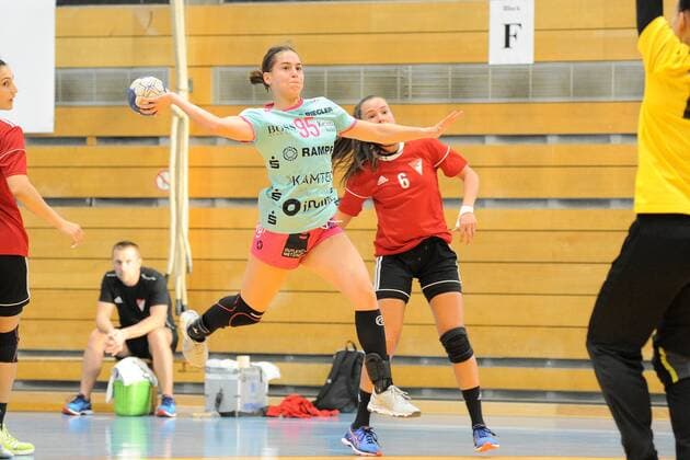 Julia Harsfalvi (TusSies Metzingen 95) TusSies Metzingen, Handball, Ligaspiel, Vorbereitung, Turnier, 18.08.2018, Foto:TBaur Eibner TusSies Metzingen vs. Debreceni Vasutas Club Metzingen Copyright: xEIBNER TobiasxBaurx EP_TBR