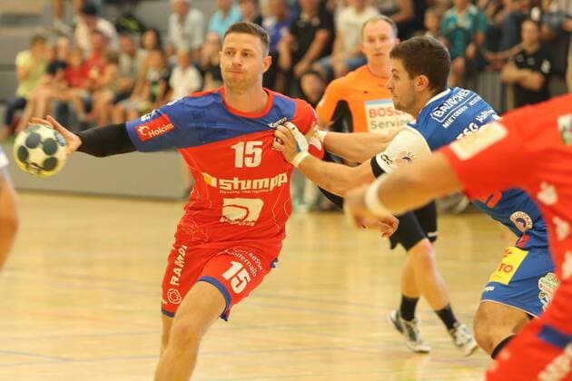 Martin Strobel (HBW Balingen) DHB Pokal, Erstrundenturnier, TSG Hassloch (3. Liga) - HBW Balingen-Weilstetten (2. Liga) 18:28, Germany, Weilheim, Lindachsporthalle, 20180818 DHB Pokal, Erstrundenturnier, TSG Hassloch (3. Liga) - HBW Balingen-Weilstetten (2. Liga) 18:28 Weilheim Copyright: xBW-Fotox Eibner-Pressefotox EP_bwf