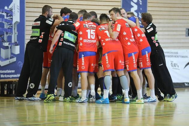 BAlingen- Weilstetten schwoert sich ein DHB Pokal, Erstrundenturnier, TSG Hassloch (3. Liga) - HBW Balingen-Weilstetten (2. Liga) 18:28, Germany, Weilheim, Lindachsporthalle, 20180818 DHB Pokal, Erstrundenturnier, TSG Hassloch (3. Liga) - HBW Balingen-Weilstetten (2. Liga) 18:28 Weilheim Copyright: xBW-Fotox Eibner-Pressefotox EP_bwf