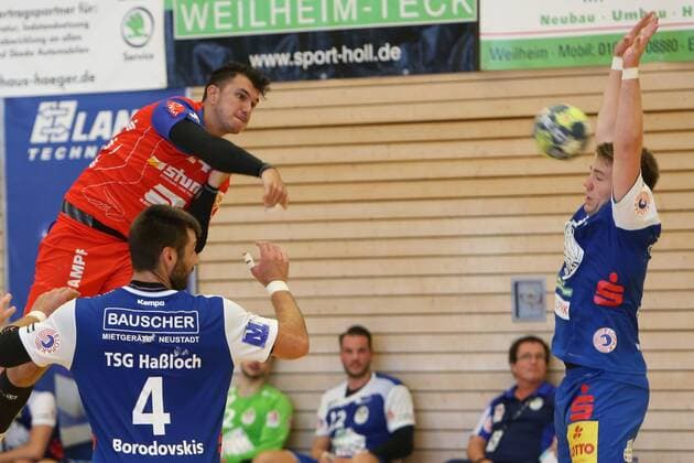 Diogo Oliveira (HBW Balingen) DHB Pokal, Erstrundenturnier, TSG Hassloch (3. Liga) - HBW Balingen-Weilstetten (2. Liga) 18:28, Germany, Weilheim, Lindachsporthalle, 20180818 DHB Pokal, Erstrundenturnier, TSG Hassloch (3. Liga) - HBW Balingen-Weilstetten (2. Liga) 18:28 Weilheim Copyright: xBW-Fotox Eibner-Pressefotox EP_bwf