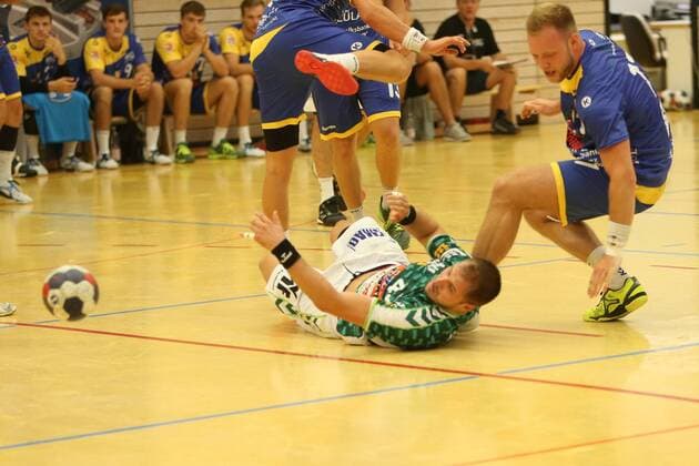 Kresimir Kozina (FA Goeppingen) DHB Pokal, Erstrundenturnier, Frisch Auf Goeppingen - HSG Konstanz, Germany, Weilheim, Lindachsporthalle, 20180818 DHB Pokal, Erstrundenturnier, Frisch Auf Goeppingen - HSG Konstanz Weilheim Copyright: xBW-Fotox Eibner-Pressefotox EP_bwf