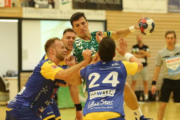 Nemanja Zelenovic (FA Goeppingen) DHB Pokal, Erstrundenturnier, Frisch Auf Goeppingen - HSG Konstanz, Germany, Weilheim, Lindachsporthalle, 20180818 DHB Pokal, Erstrundenturnier, Frisch Auf Goeppingen - HSG Konstanz Weilheim Copyright: xBW-Fotox Eibner-Pressefotox EP_bwf