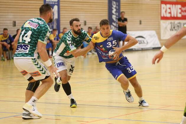 Maximilian Schwarz (HSG Konstanz) DHB Pokal, Erstrundenturnier, Frisch Auf Goeppingen - HSG Konstanz, Germany, Weilheim, Lindachsporthalle, 20180818 DHB Pokal, Erstrundenturnier, Frisch Auf Goeppingen - HSG Konstanz Weilheim Copyright: xBW-Fotox Eibner-Pressefotox EP_bwf