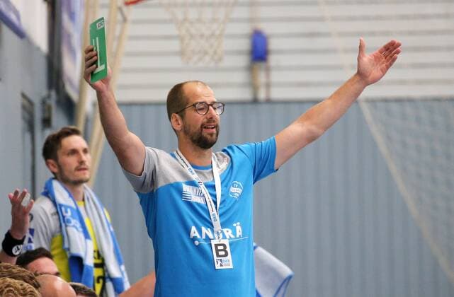 BAU 18.08.2018 Stuttgart Handball TVB 1898 Stuttgart vs. DJK Rimpar Wölfe, Trainer Jürgen Schweikardt (TVB)