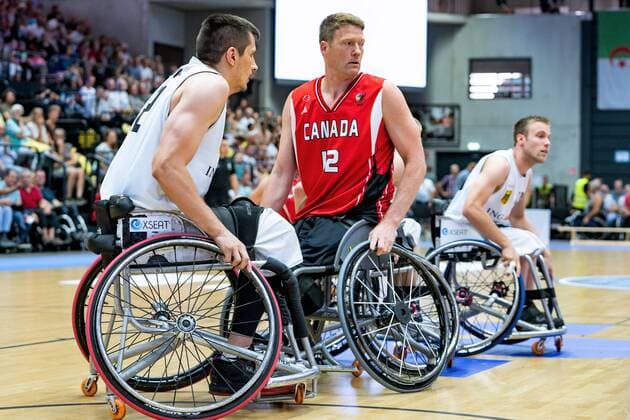 Rollstuhlbasketball WM 2018 in Hamburg - Gruppenphase Männer Deutschland GER gegen Kanada CAN Rollstuhlbasketball WM 2018 in Hamburg - Gruppenphase Männer Deutschland GER gegen Kanada CAN, Hamburg Hamburg Deutschland Edeloptics-Arena