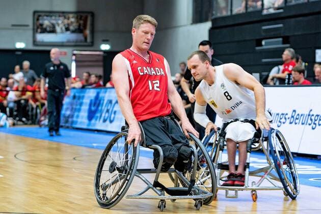 Rollstuhlbasketball WM 2018 in Hamburg - Gruppenphase Männer Deutschland GER gegen Kanada CAN Rollstuhlbasketball WM 2018 in Hamburg - Gruppenphase Männer Deutschland GER gegen Kanada CAN, Hamburg Hamburg Deutschland Edeloptics-Arena