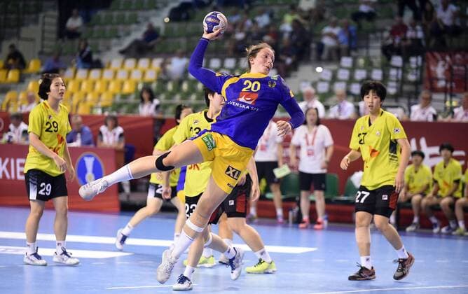 2018.08.19 Kielce Pilka reczna Mlodziezowe Mistrzostwa Swiata w Pilce Recznej Kobiet do lat 18 Korea - Szwecja N z SJOSTRAND HALLMAN Amanda Foto Lukasz Sobala Press Focus 2018.08.19 Kielce Handball IHF Youth U18 Womens World Korea - Sweden SJOSTRAND HALLMAN Amanda Credit: Lukasz Sobala Press Focus NEWSPIX.PL --- Newspix.pl  20180819PF_LS291