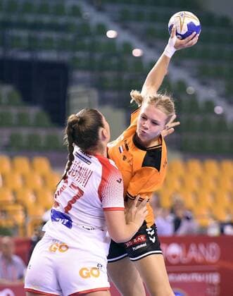 2018.08.19 Kielce Pilka reczna Mlodziezowe Mistrzostwa Swiata w Pilce Recznej Kobiet do lat 18 Hiszpania - Holandia N z Foto Lukasz Sobala Press Focus 2018.08.19 Kielce Handball IHF Youth U18 Womens World Championship WM Weltmeisterschaft 2018 Spain - Netherlands Credit: Lukasz Sobala Press Focus NEWSPIX.PL --- Newspix.pl  20180819PF_LS066
