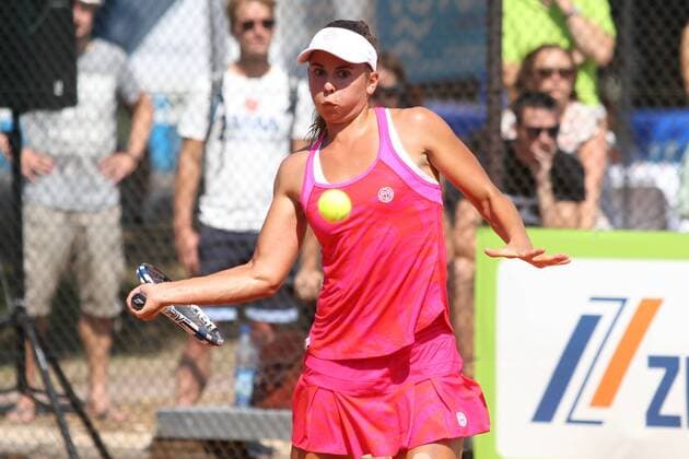 ITF-Tennis, Leipzig Open 2018, Finale Einzel Julia GRABHER (AUT) im Finale Einzel Final Singles des ITF Tennisturniers Leipzig Open 2018 am 19.08.2018 beim Leipziger Tennisclub LTC, Nordanlage.