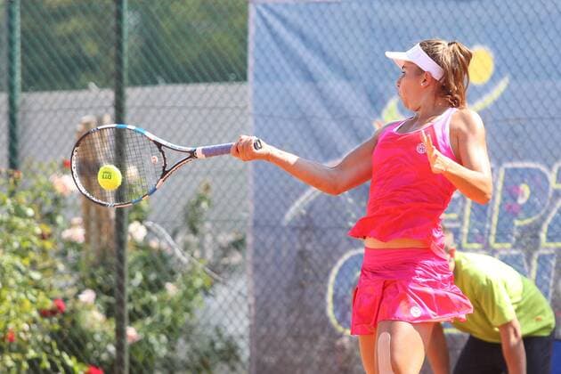 ITF-Tennis, Leipzig Open 2018, Finale Einzel Julia GRABHER (AUT) im Finale Einzel Final Singles des ITF Tennisturniers Leipzig Open 2018 am 19.08.2018 beim Leipziger Tennisclub LTC, Nordanlage.