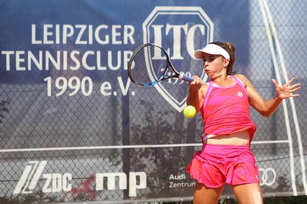 ITF-Tennis, Leipzig Open 2018, Finale Einzel Julia GRABHER (AUT) im Finale Einzel Final Singles des ITF Tennisturniers Leipzig Open 2018 am 19.08.2018 beim Leipziger Tennisclub LTC, Nordanlage.