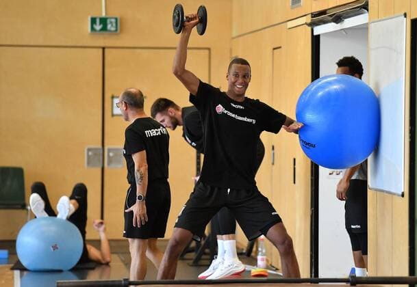 Sport Bilder des Tages 20.08.2018 - Basketball - Saison 2018 2019 - 1. Bundesliga easycredit BBL - Traingsauftakt bei Brose Bamberg - HMI - Louis Olinde trainiert.