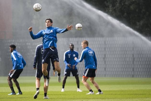 Gent s Roman Yaremchuk pictured in action during a training session of Belgian club KAA Gent ahead of their match against Bordeaux, Wednesday 22 August 2018 in Gent. The team is preparing for the first leg of their play off match against Girondins de Bordeaux for the Europa League competition. JASPERxJACOBS  x05410267x